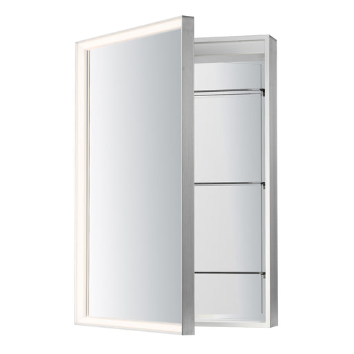 ET2 E42065-SN Bevel 24" x 36" Medicine Cabinet LED Mirror 3000K | Satin Nickel