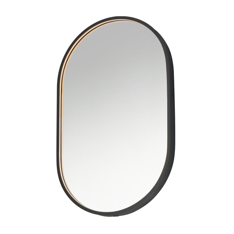 ET2 E42071-BK Elisse Oval 20"x32" Oval LED Mirror | Black