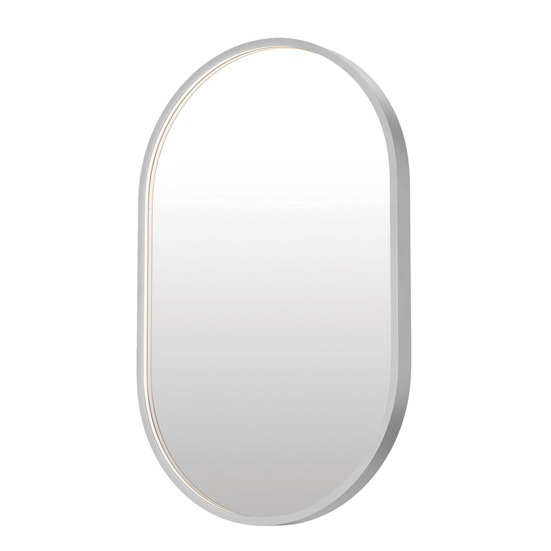 ET2 E42071-SN Elisse 20''X32'' Oval LED Mirror | Satin Nickel