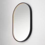 ET2 E42071-BK Elisse Oval 20"x32" Oval LED Mirror | Black