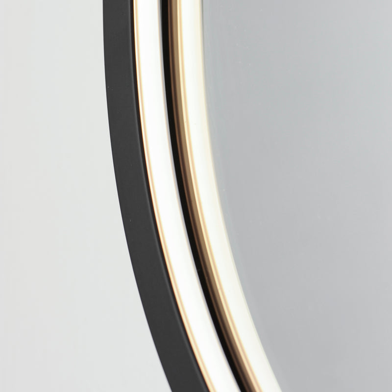 ET2 E42071-BK Elisse Oval 20"x32" Oval LED Mirror | Black