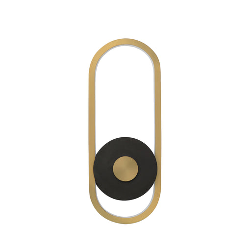 ET2 E42104-BKGLD Gravity Medium Outdoor LED Sconce | Black / Gold