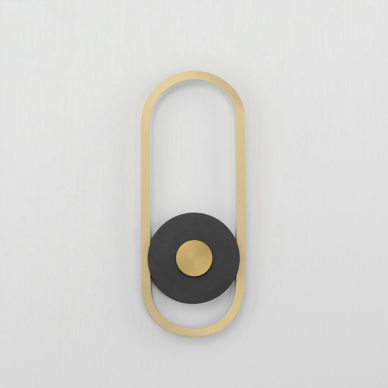 ET2 E42104-BKGLD Gravity Medium Outdoor LED Sconce | Black / Gold