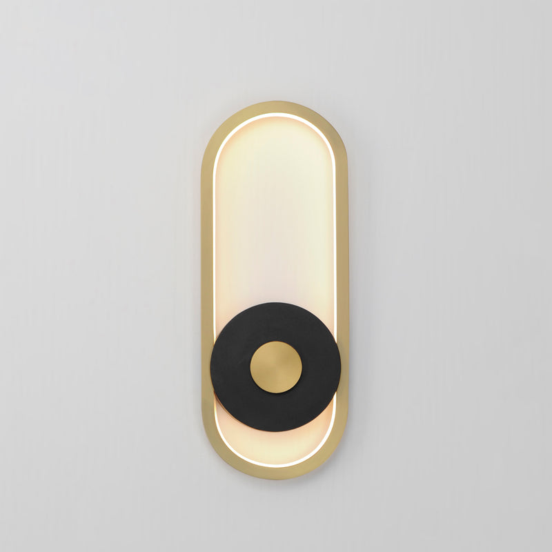 ET2 E42104-BKGLD Gravity Medium Outdoor LED Sconce | Black / Gold