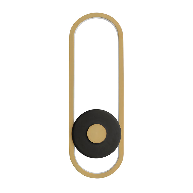 ET2 E42106-BKGLD Gravity Large Outdoor LED Sconce | Black / Gold