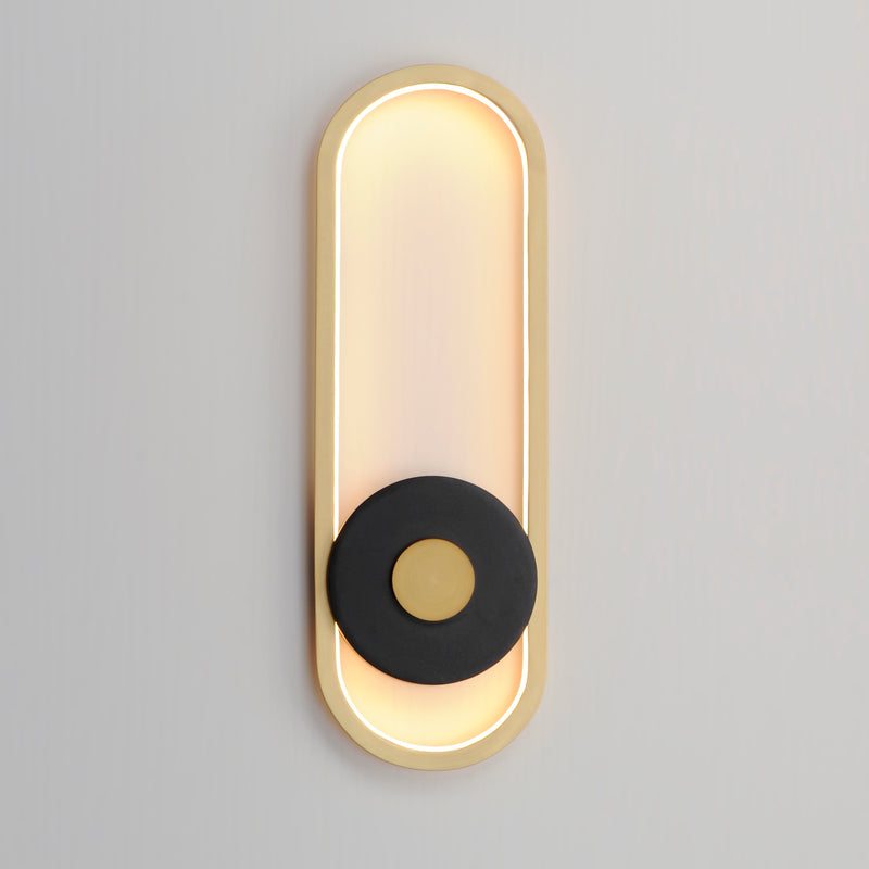 ET2 E42106-BKGLD Gravity Large Outdoor LED Sconce | Black / Gold
