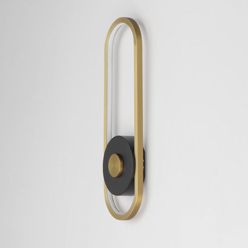 ET2 E42106-BKGLD Gravity Large Outdoor LED Sconce | Black / Gold