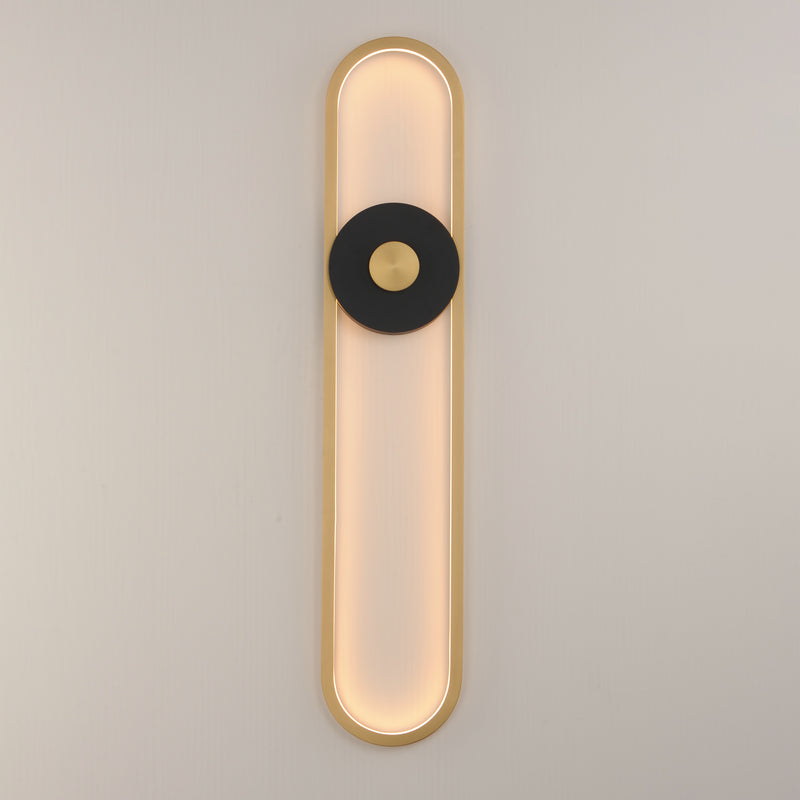 ET2 E42108-BKGLD Gravity X Large Outdoor LED Sconce | Black / Gold