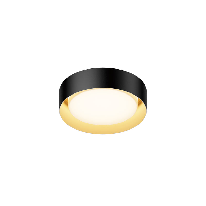 ET2 E51010-BKGLD Echo 13" LED Flush Mount | Black / Gold