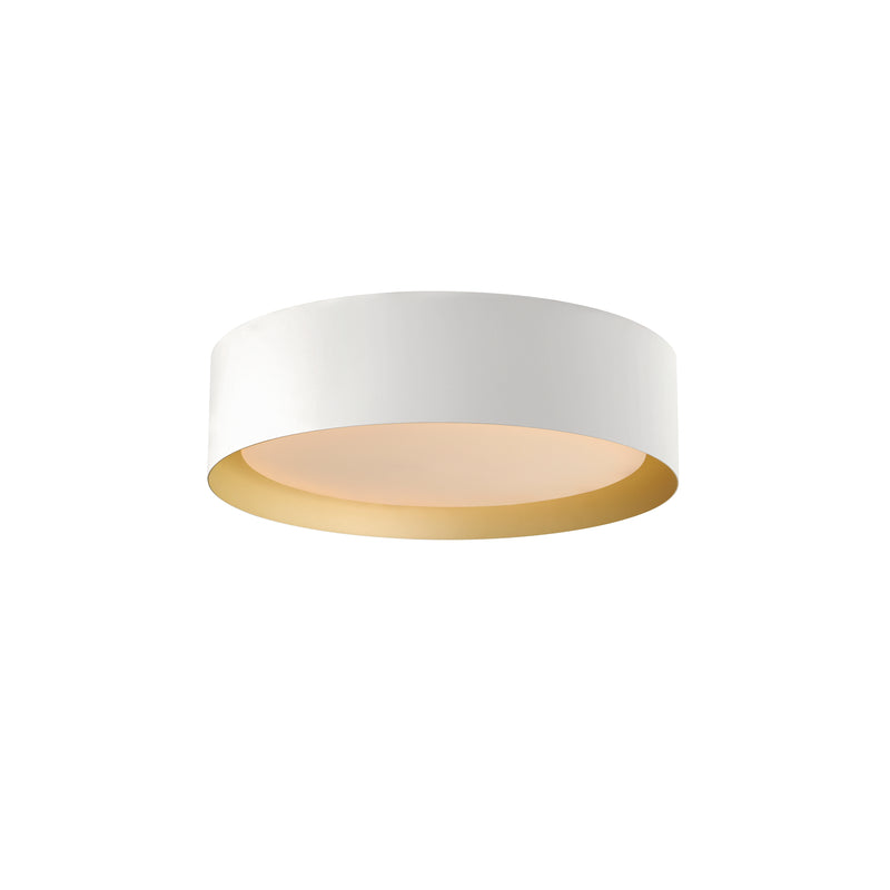 ET2 E51012-WTGLD Echo 16" LED Flush Mount | White/Gold
