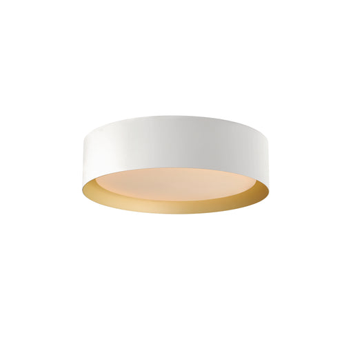 ET2 E51012-WTGLD Echo 16" LED Flush Mount | White/Gold