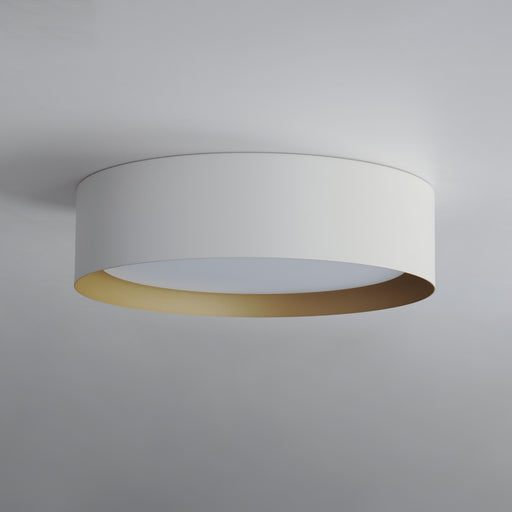 ET2 E51012-WTGLD Echo 16" LED Flush Mount | White/Gold