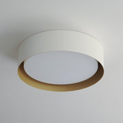 ET2 E51012-WTGLD Echo 16" LED Flush Mount | White/Gold