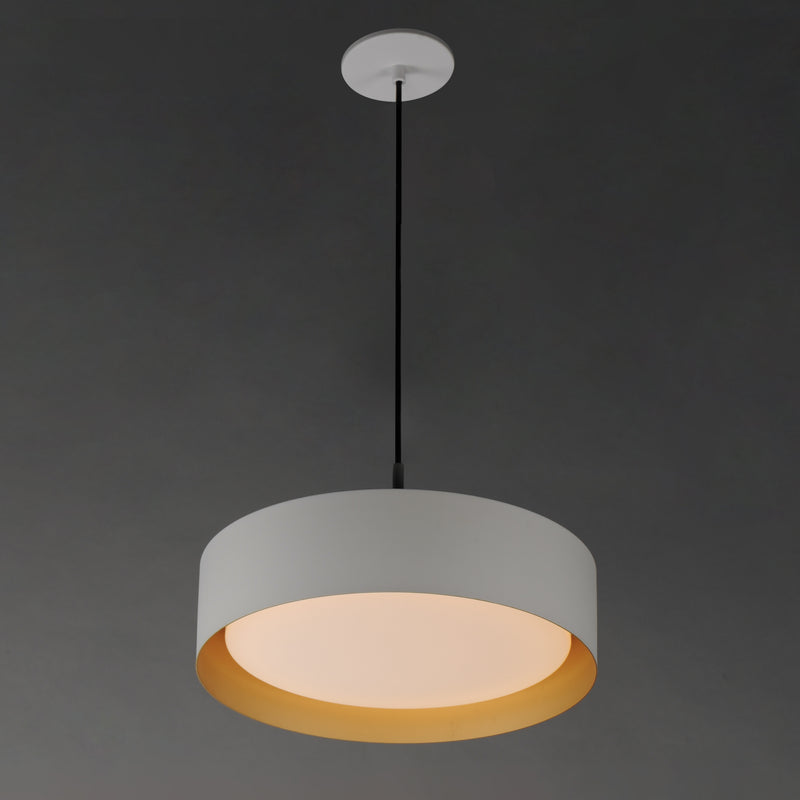 ET2 E51013-WTGLD Echo 16" LED Pendant | White/Gold