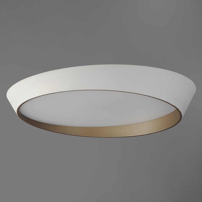 ET2 E51034-WTGLD Slant 31.5" LED Flush Mount | White/Gold