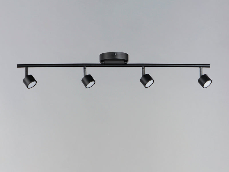 ET2 E52004-BK Taylor 4 Light Fixed Rail LED Track Light | Black