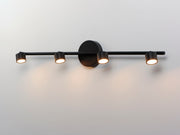 ET2 E52004-BK Taylor 4 Light Fixed Rail LED Track Light | Black