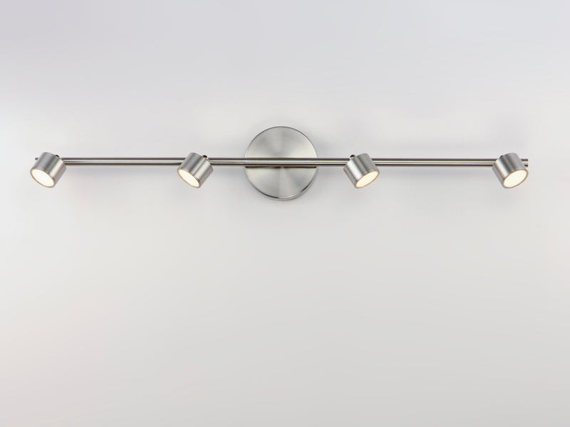 ET2 E52004-SN Taylor 4 Light Fixed Rail LED Track Light | Satin Nickel