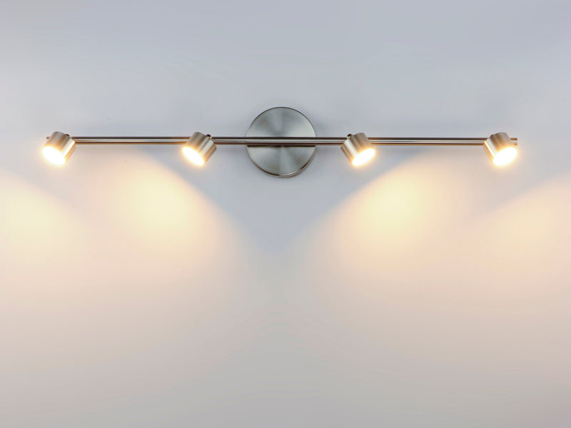 ET2 E52004-SN Taylor 4 Light Fixed Rail LED Track Light | Satin Nickel