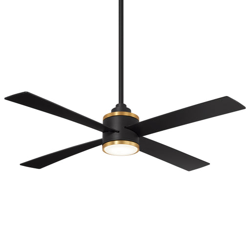 Minka Aire F796L-CL/SBR Falco 54" Coal and Soft Brass LED Ceiling Fan