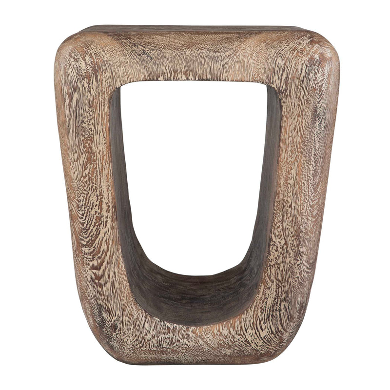 Uttermost 24901 Loophole Bleached Wash Accent Stool