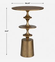 Uttermost 24412 Flight Brass Accent Table