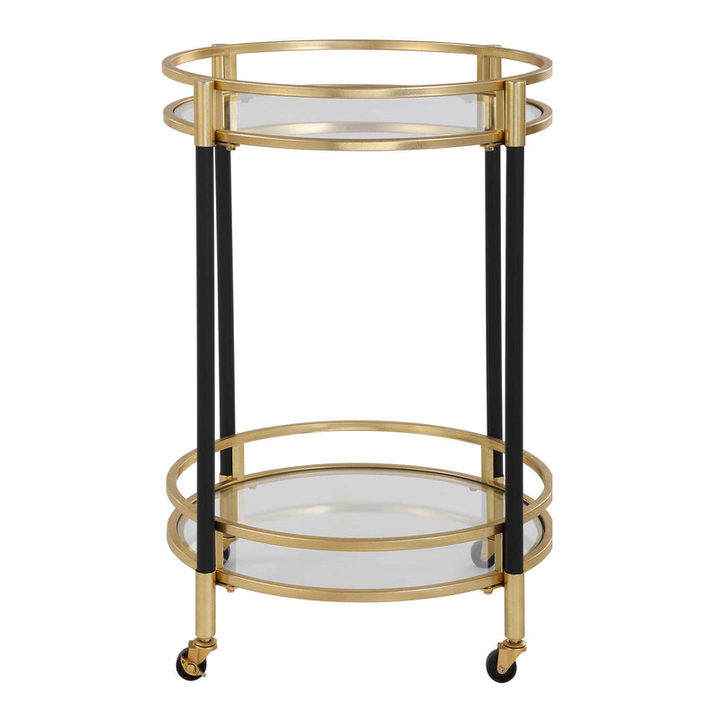 Uttermost 24198 Dolly Round Bar Cart