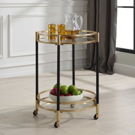 Uttermost 24198 Dolly Round Bar Cart