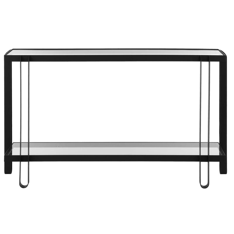 Uttermost 24233 Shadow Black Iron Console Table