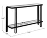 Uttermost 24233 Shadow Black Iron Console Table