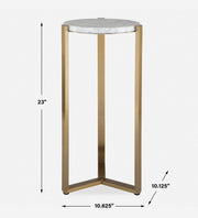 Uttermost 24254 Pietra Carrara Marble Drink Table