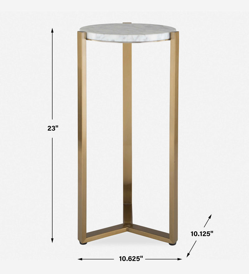 Uttermost 24254 Pietra Carrara Marble Drink Table