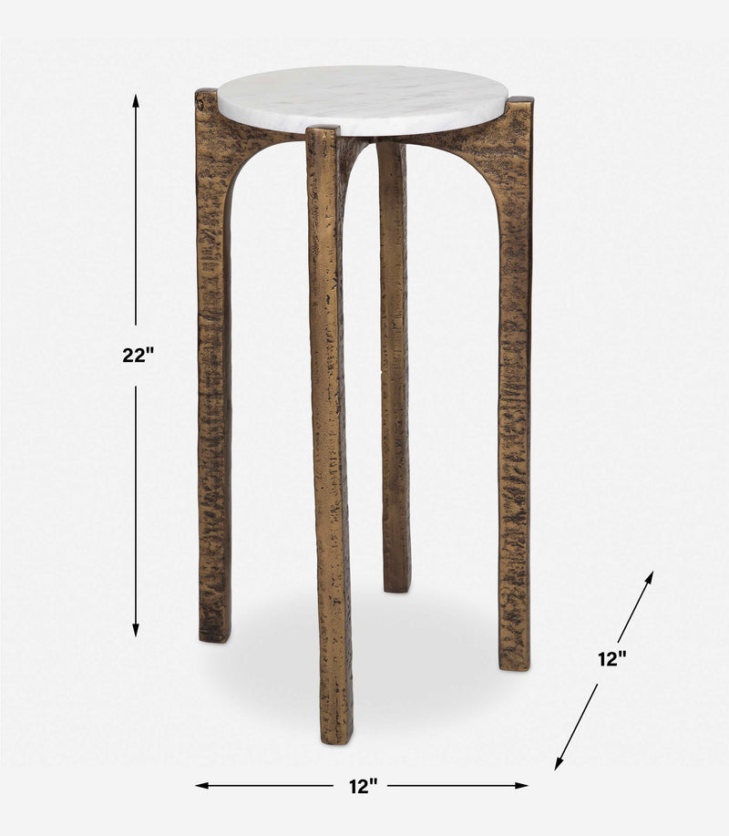 Uttermost 24933 Vivi Marble Drink Table
