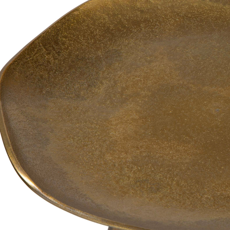 Uttermost 24938 Lily Pad Antique Brass Accent Table