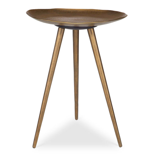 Uttermost 24938 Lily Pad Antique Brass Accent Table