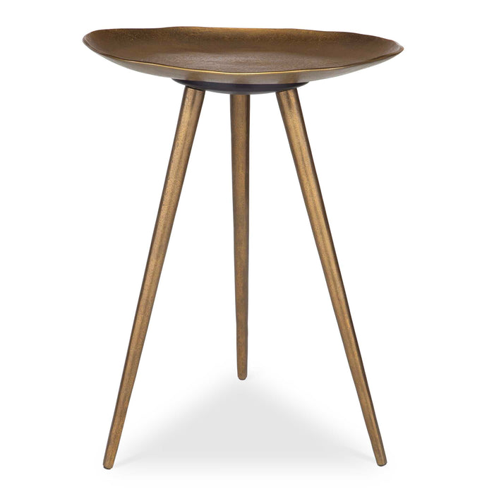 Uttermost 24938 Lily Pad Antique Brass Accent Table