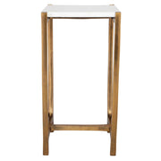 Uttermost 24995 Affinity White Marble Accent Table