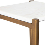 Uttermost 24995 Affinity White Marble Accent Table