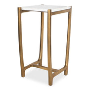 Uttermost 24995 Affinity White Marble Accent Table