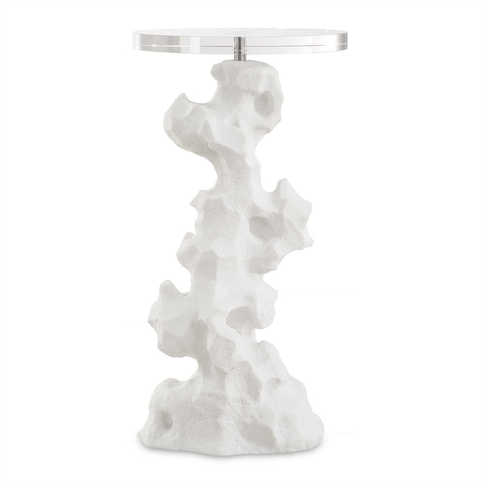 Uttermost 24253 Remnant White Stone Drink Table