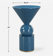 Uttermost 22944 Trig Blue Accent Table