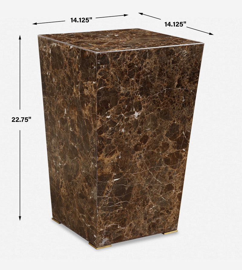 Uttermost 24879 Poe Marble Accent Table