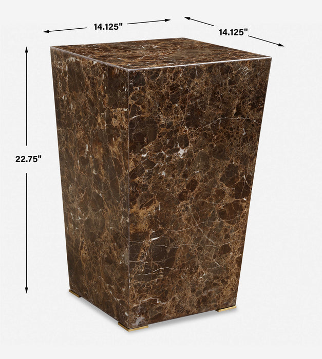 Uttermost 24879 Poe Marble Accent Table