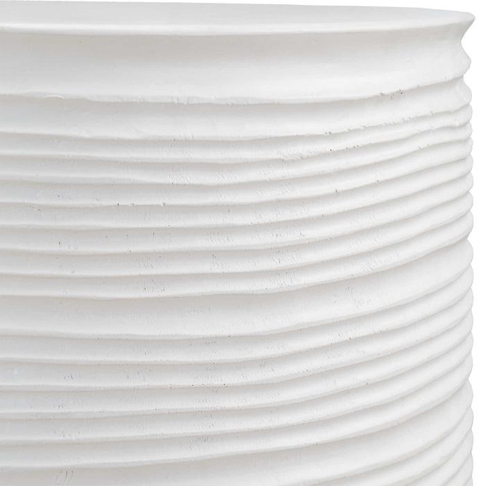 Uttermost 24117 Borderline White Drum Table