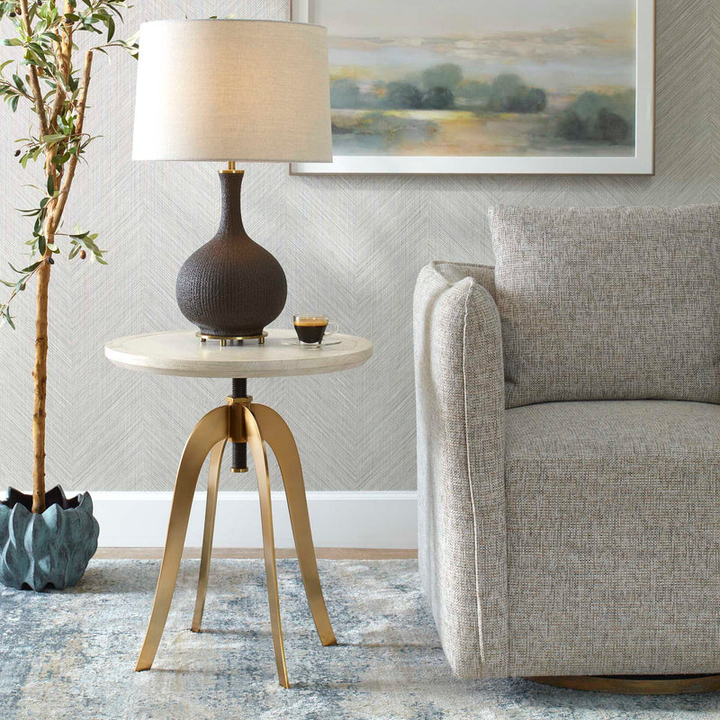 Uttermost 25942 Alice Oak Adjustable Accent Table