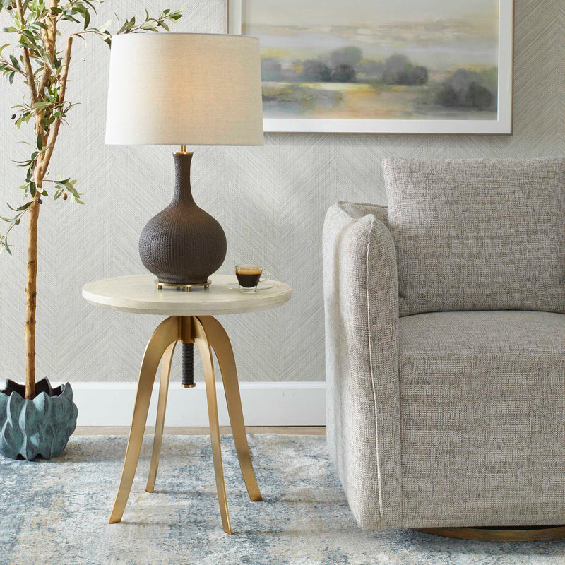 Uttermost 25942 Alice Oak Adjustable Accent Table