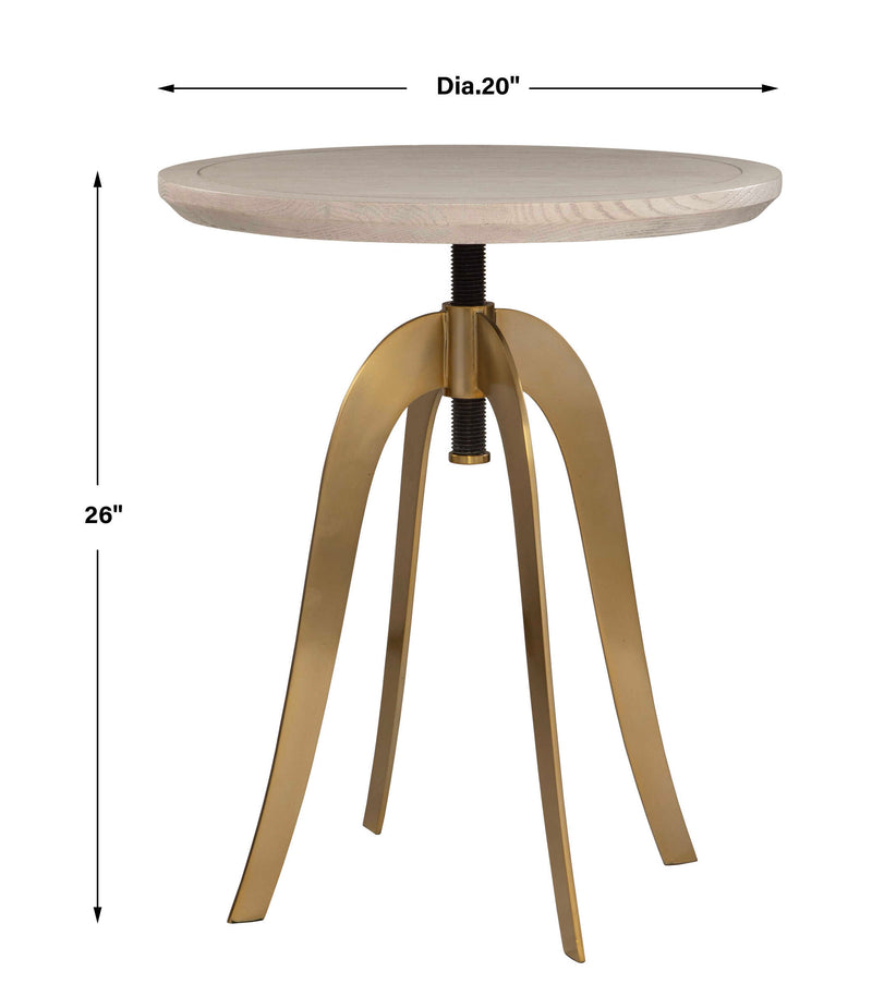 Uttermost 25942 Alice Oak Adjustable Accent Table