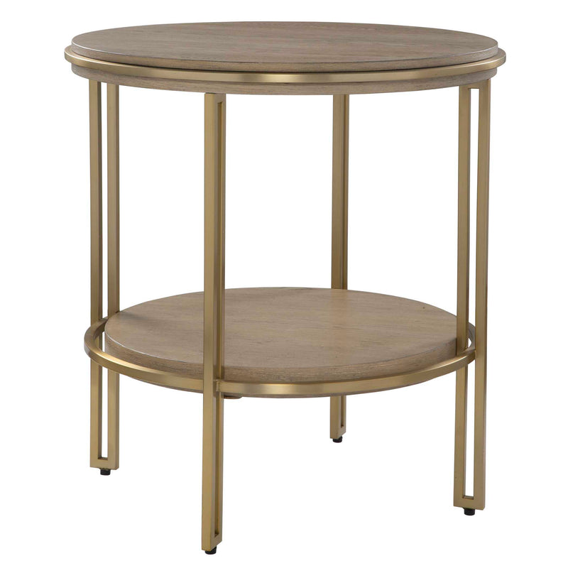 Uttermost 25747 Elise Round Brass Side Table