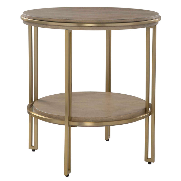 Uttermost 25747 Elise Round Brass Side Table
