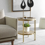 Uttermost 25747 Elise Round Brass Side Table